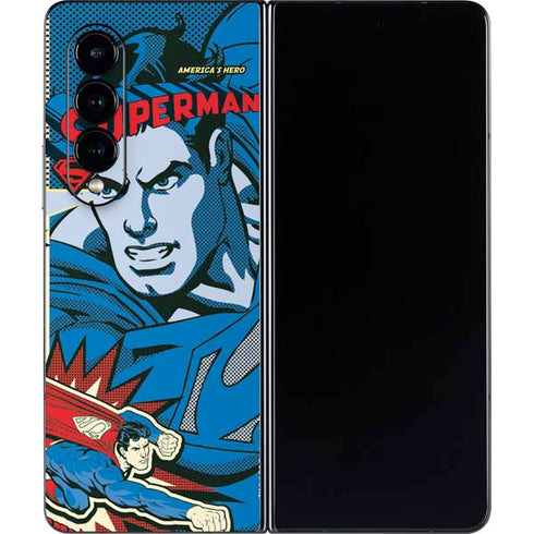DC Comics Superman America's Hero Galaxy Z Fold4 5G Skin